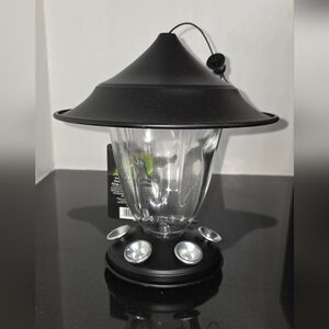 Hummingbird glass feeder